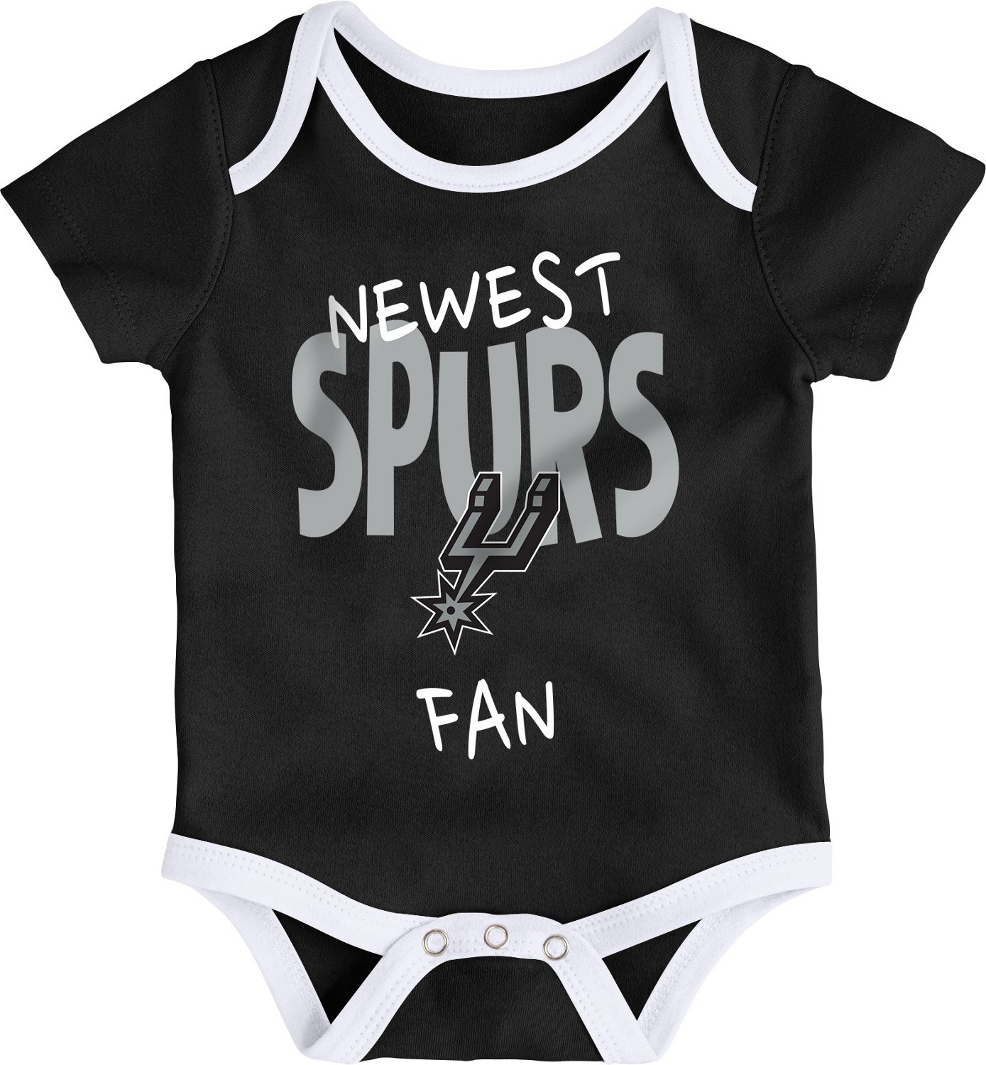 Outerstuff Infants' San Antonio Spurs Slam Dunk Short Sleeve Creeper Set 3-Pack - view number 2
