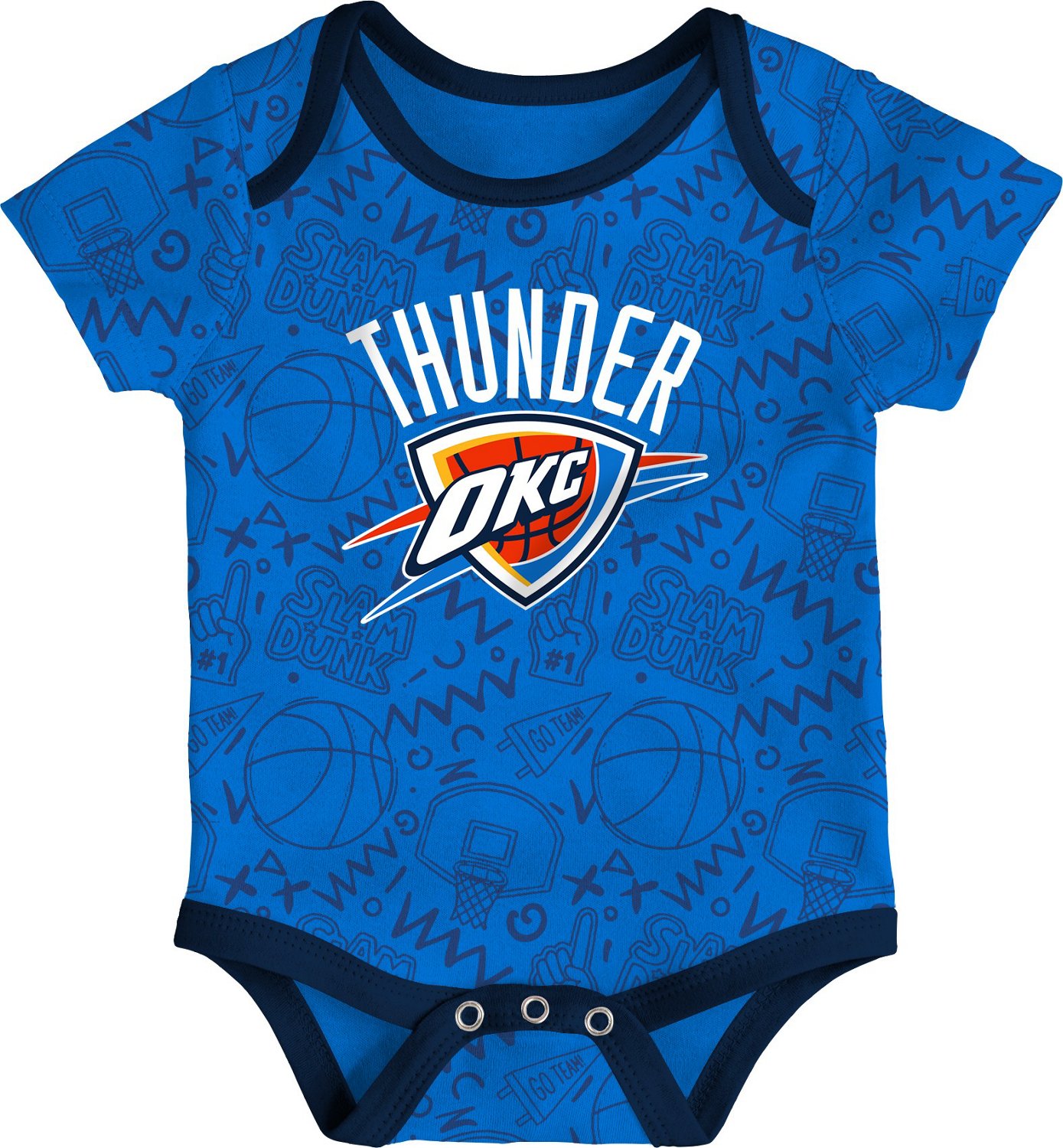 Outerstuff Infants' Oklahoma City Thunder Slam Dunk Short Sleeve Creeper Set 3-Pack - view number 3