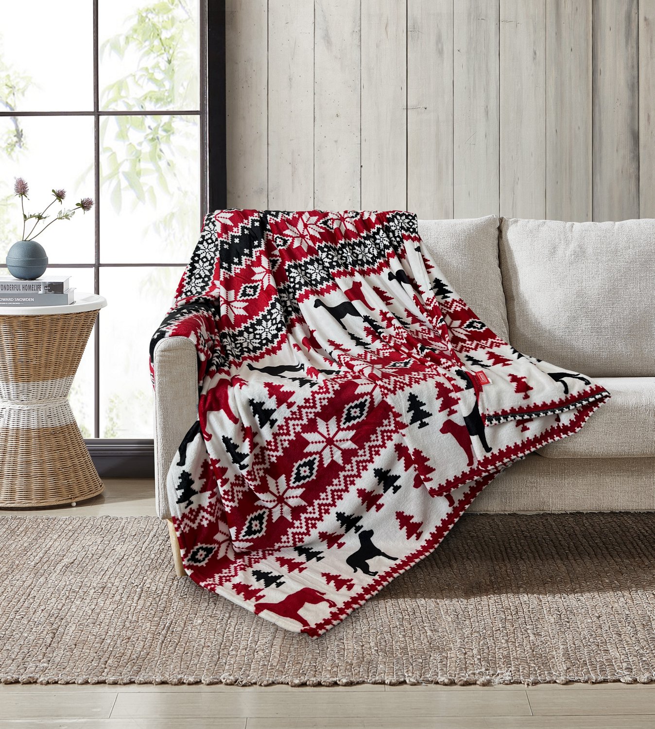 Coleman Labrador Fair Isle 260gsm Rotary Print Family Blanket | Academy