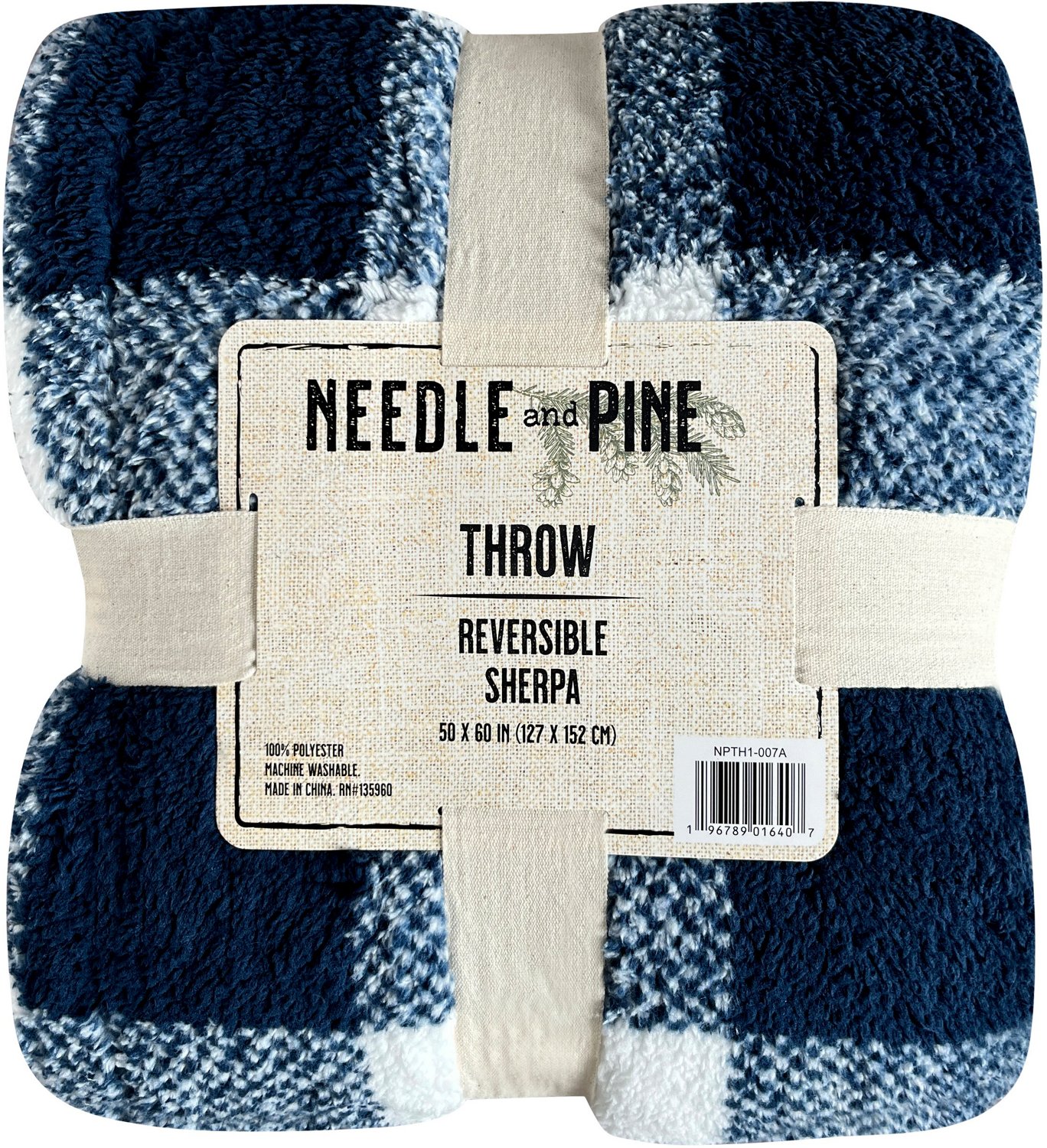 Needle & Pine Buffalo Checks 210 GSM Printed Sherpa Throw Blanket                                                                - view number 4