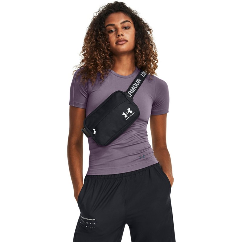 Under Armour Loudon Waist Crossbody Bag Black/White - at Academy Sports