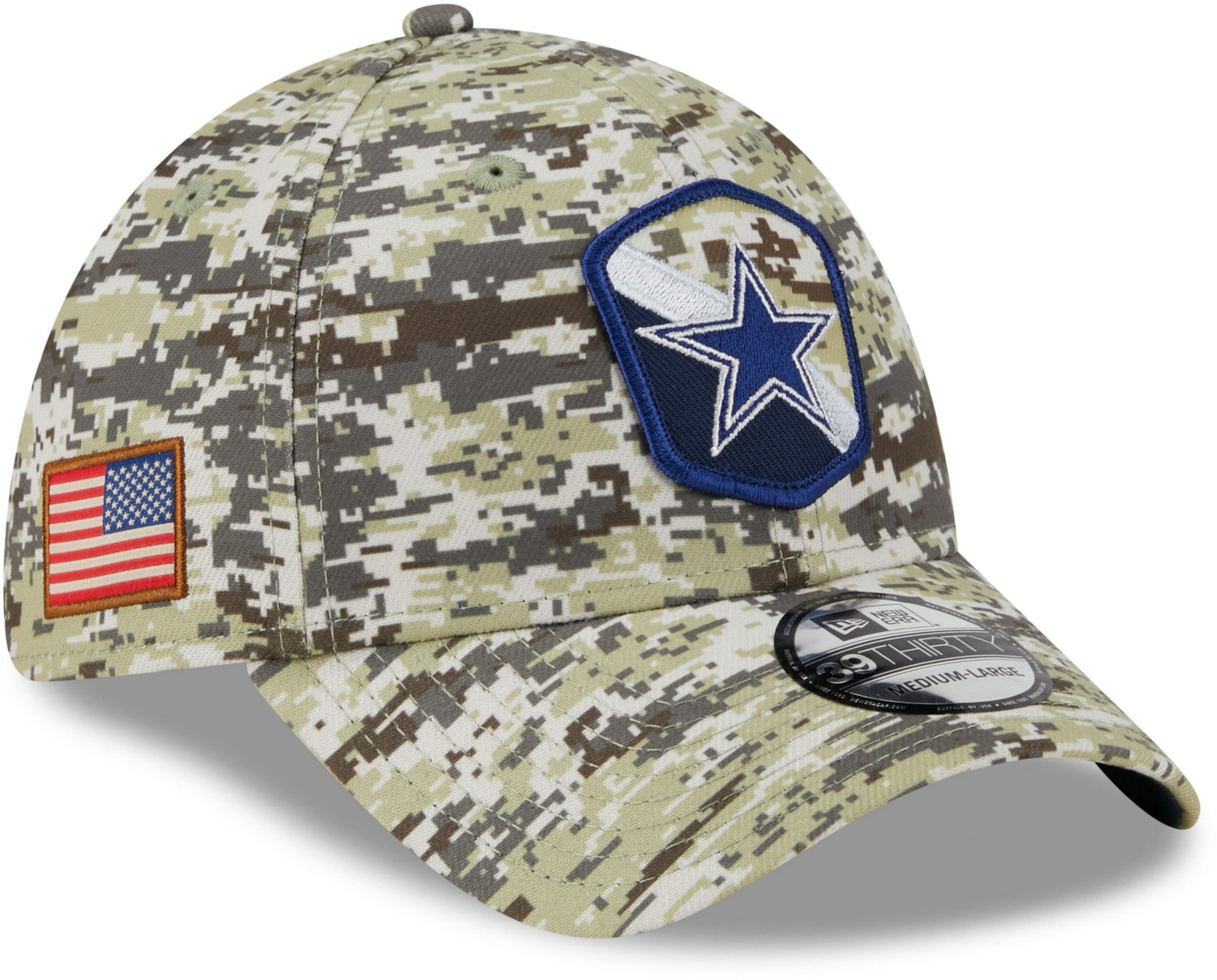 New Era Dallas Cowboys Camo Salute to Service 3930 Cap - view number 3
