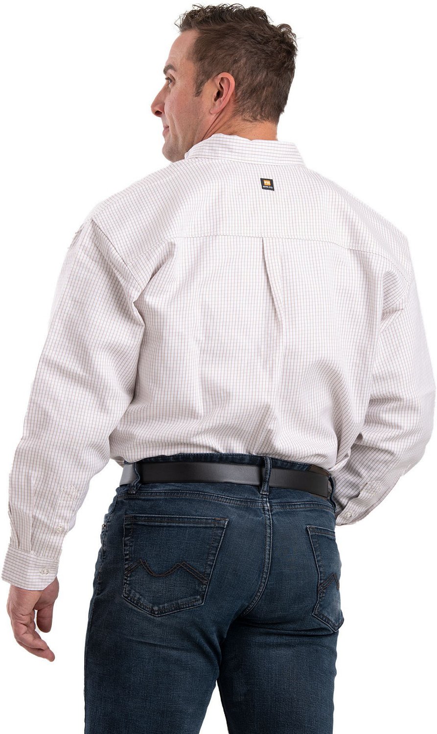 Berne Men's Flame Resistant Button Down Plaid Long Sleeve Work Shirt - view number 2