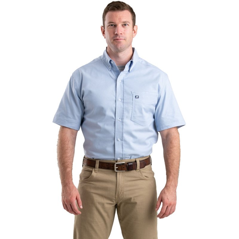 Berne Men's Foreman Flex Plaid Short Sleeve Button Down Shirt