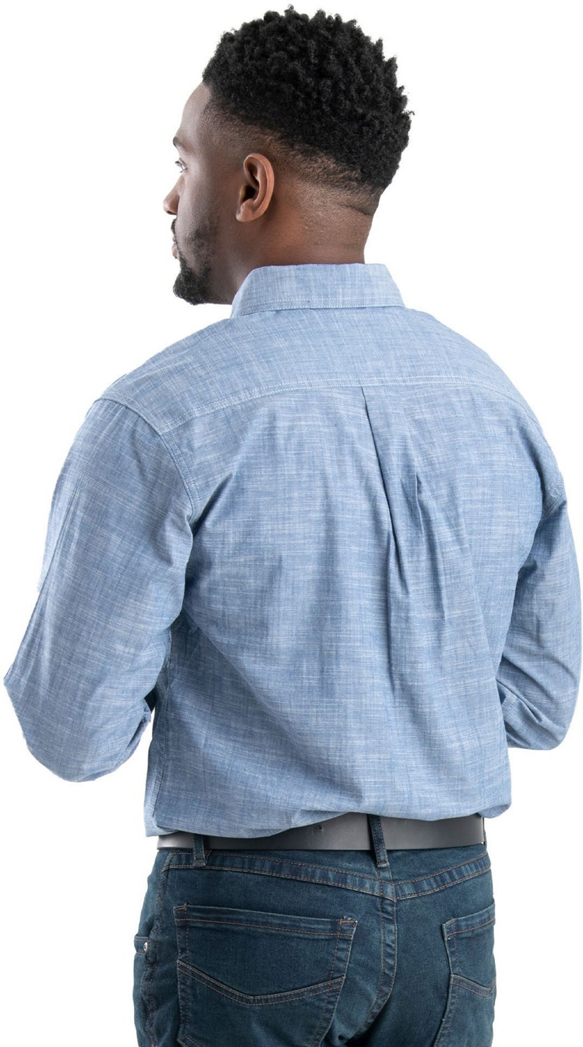 Berne Men's Foreman Flex Long Sleeve Chambray Button Down Shirt                                                                  - view number 2