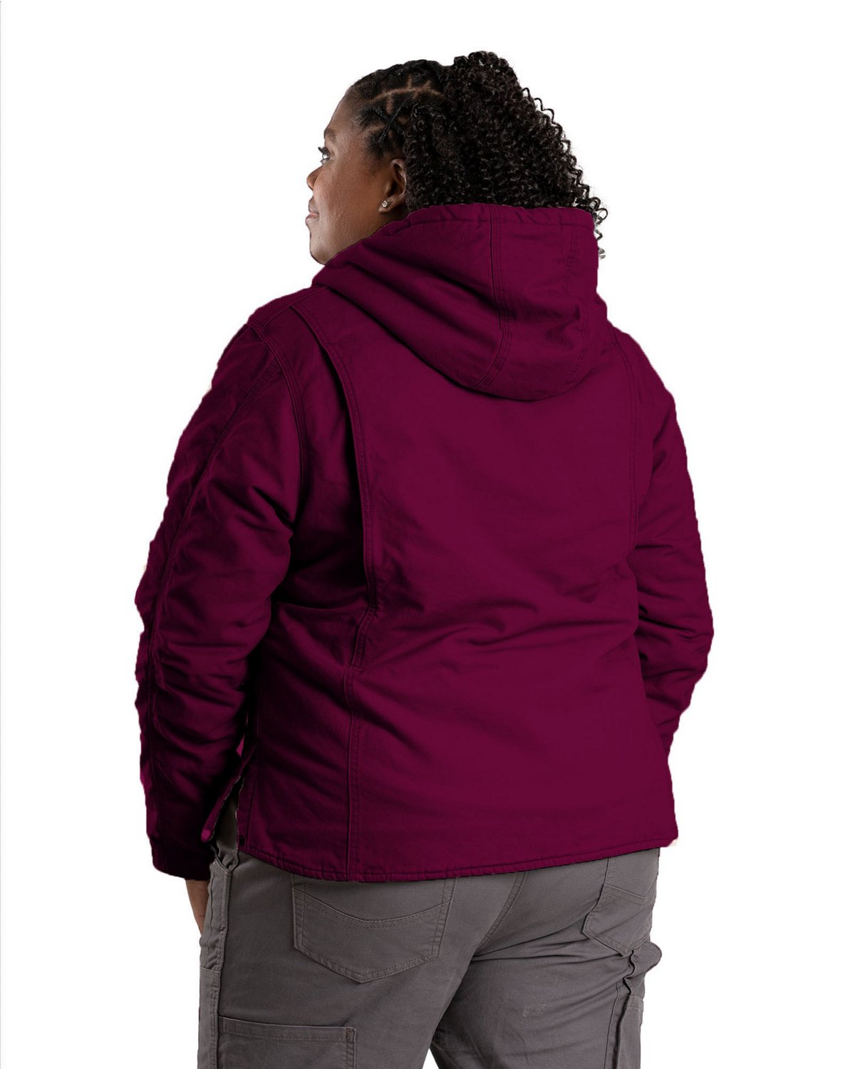 Berne Women's Sherpa-Lined Softstone Duck Hooded Jacket - view number 2