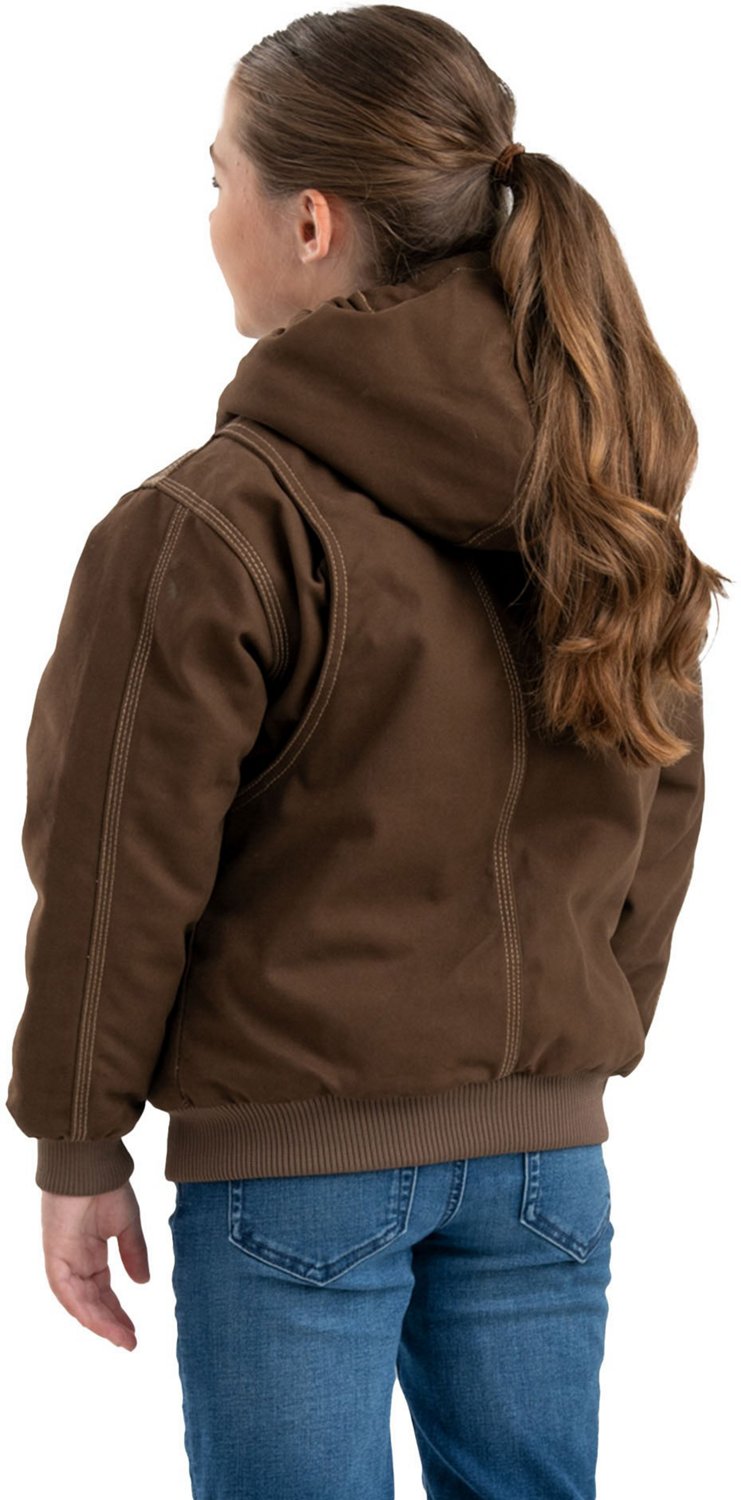 Berne Boys' Highland Softstone Duck Hooded Jacket - view number 2