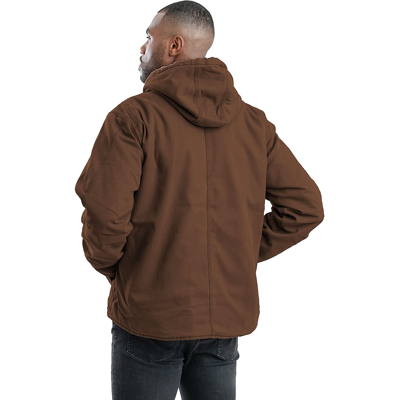 Berne Men's Vintage Washed Sherpa-Lined Hooded Jacket                                                                            - view number 2