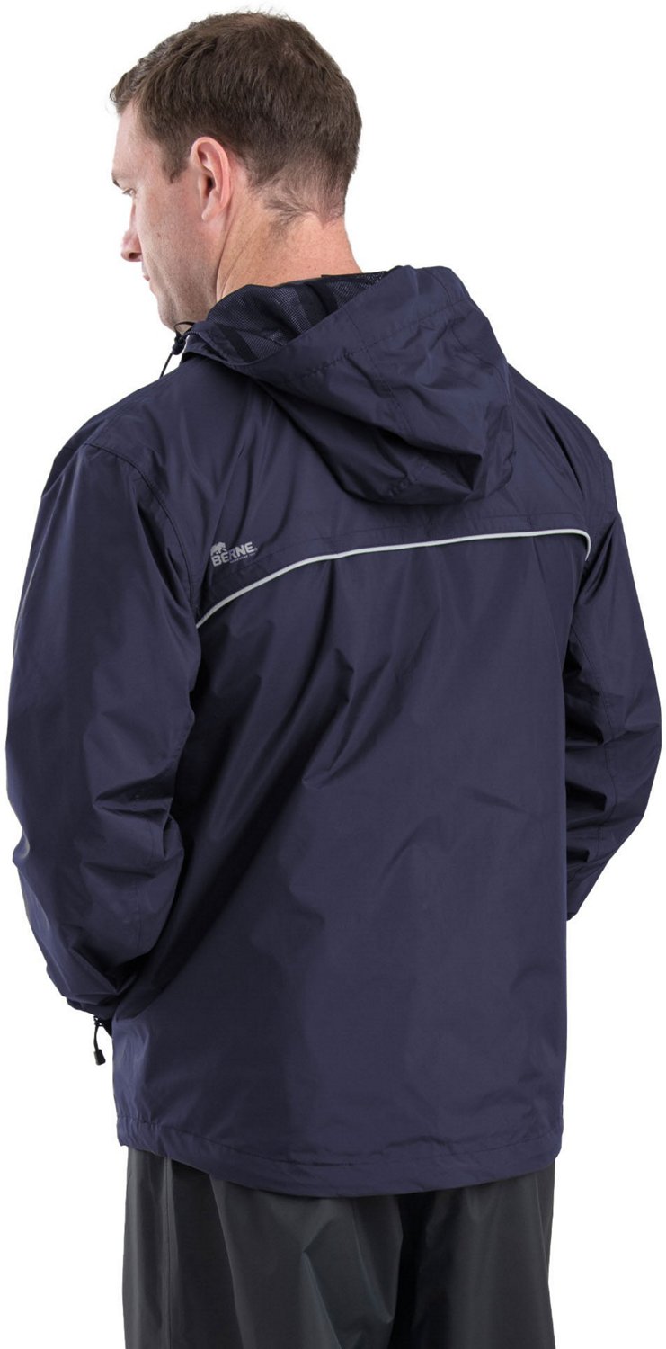 Berne Men's Coastline Lightweight Hooded Rain Jacket - view number 2