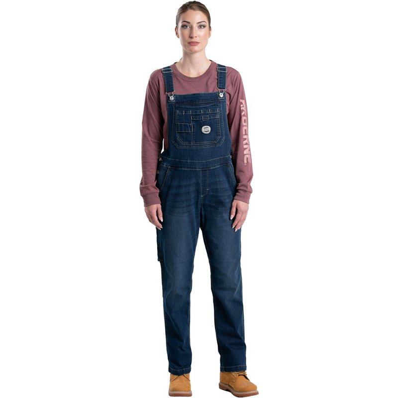 Berne Women's Vintage Washed Flex Denim Bib Overall Indigo, 3X-Large - Apparel , Women's Outerwear at Academy Sports