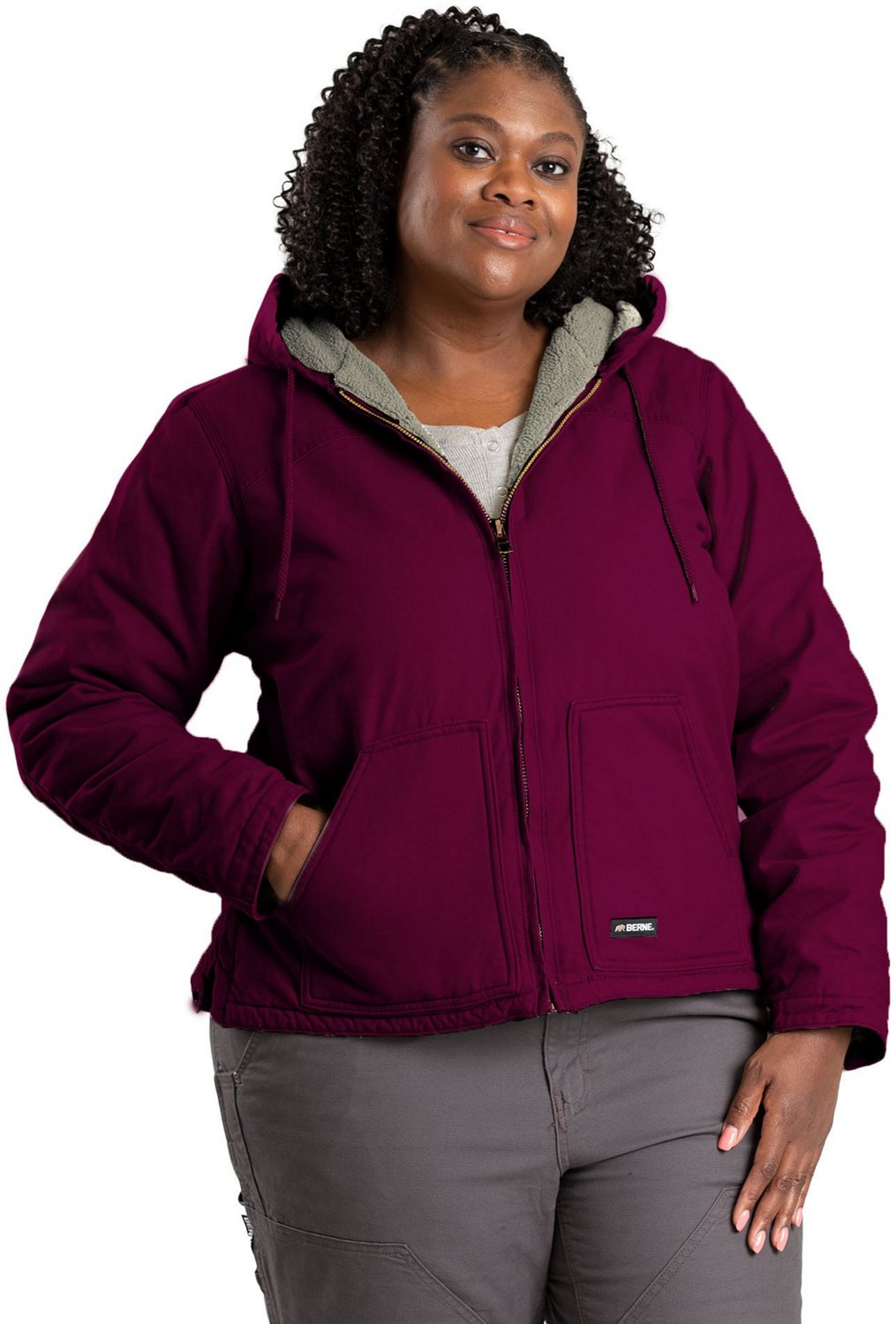 Women's Sherpa-Lined Duck Hooded Jacket