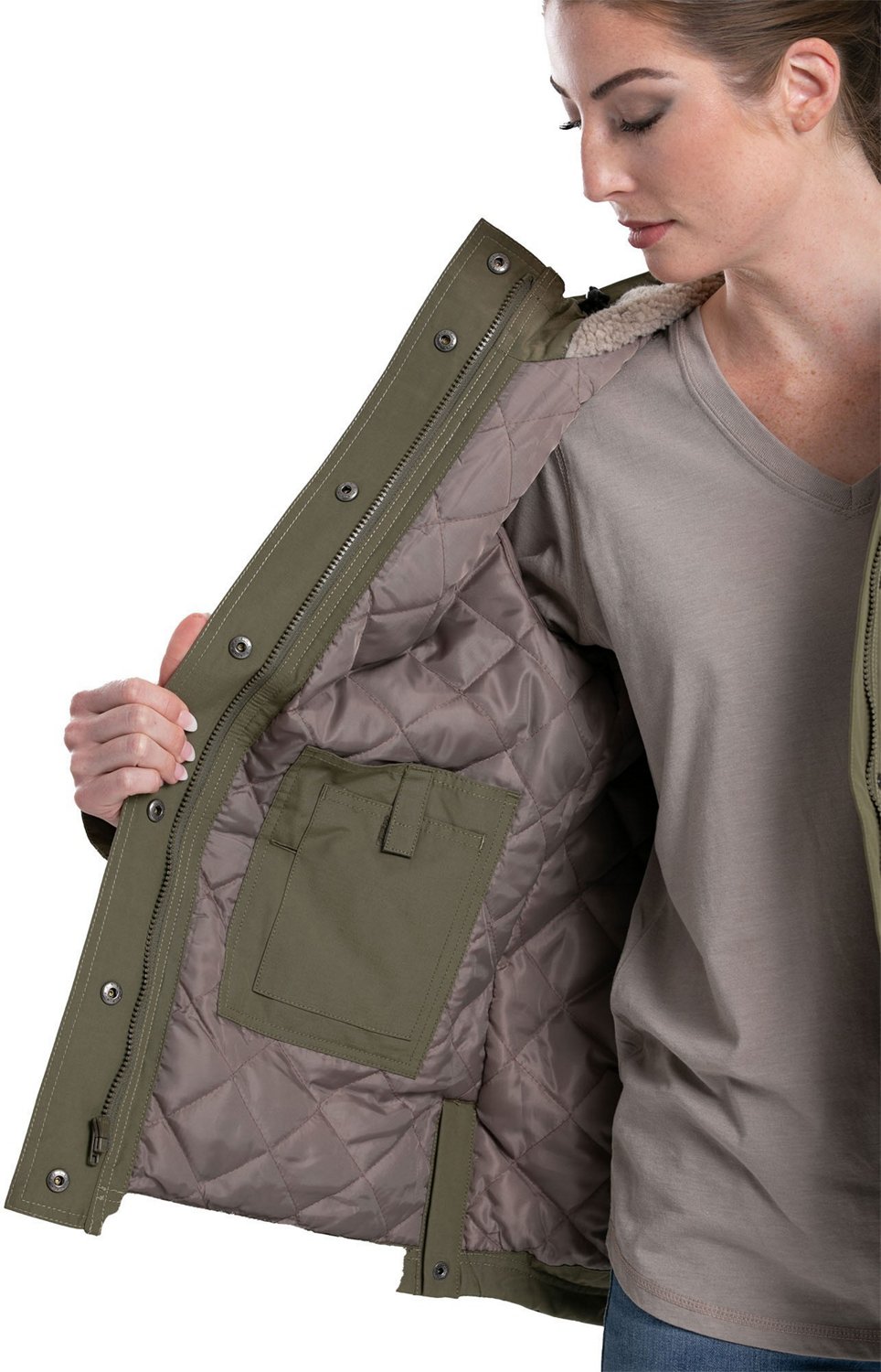 Berne Women's Micro-Duck Hooded Coat - view number 3