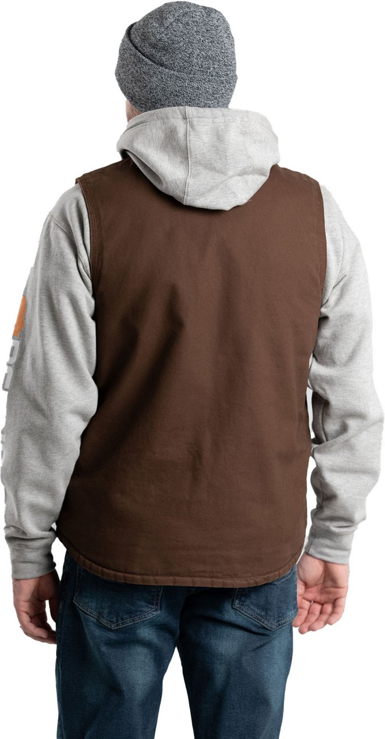 Berne Men's Heartland Sherpa-Lined Washed Duck V-Neck Vest - view number 2