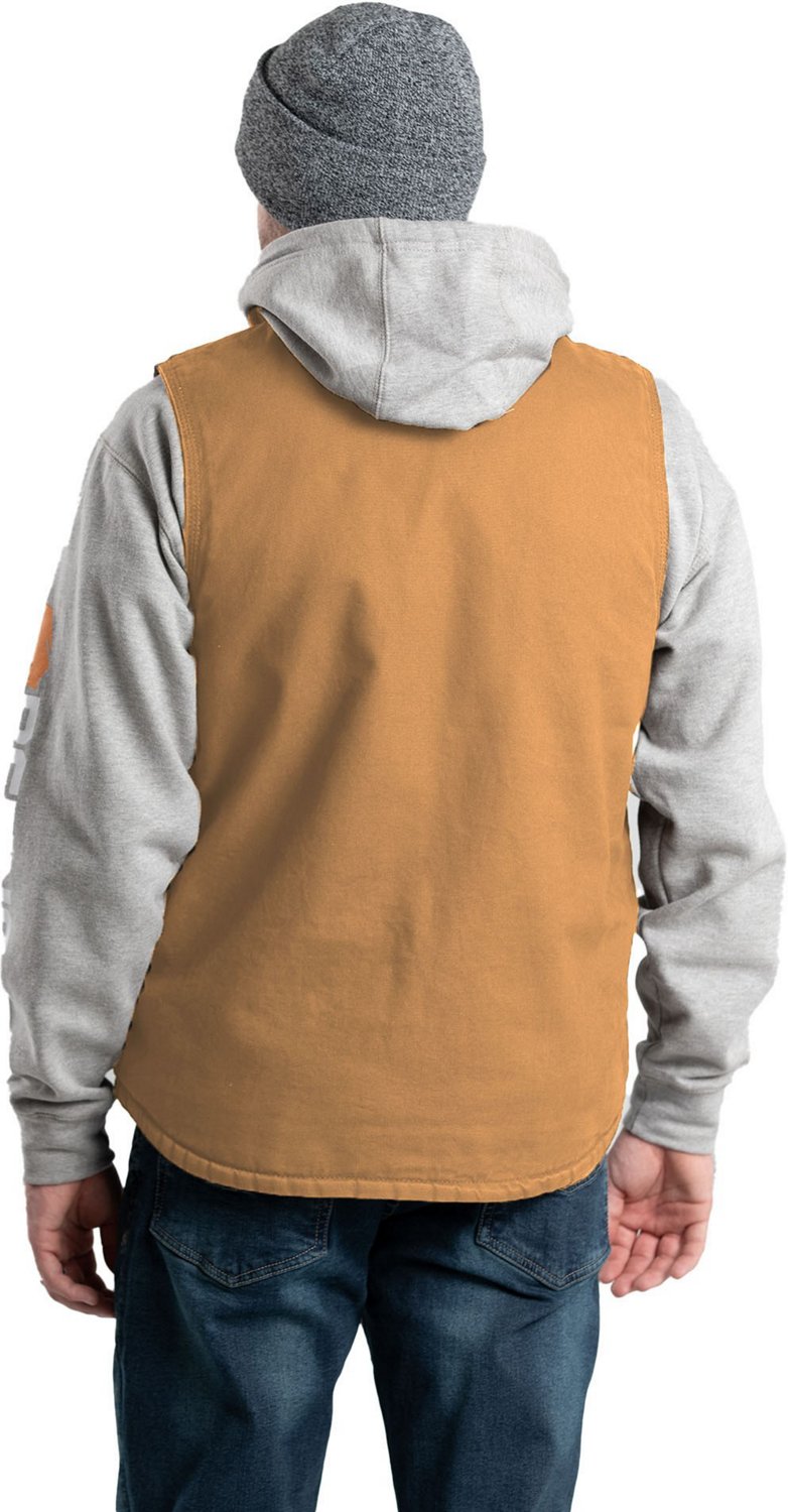 Berne Men's Heartland Sherpa-Lined Washed Duck V-Neck Vest - view number 2