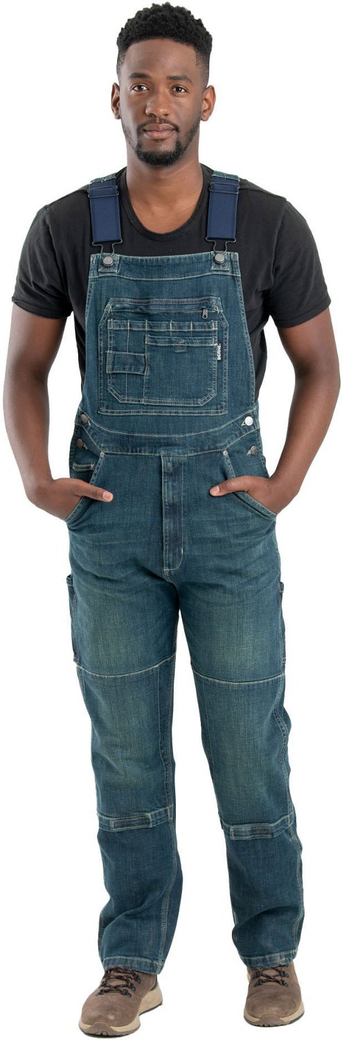 Berne Men's Highland Unlined Washed Flex Denim Bib Overall | Academy