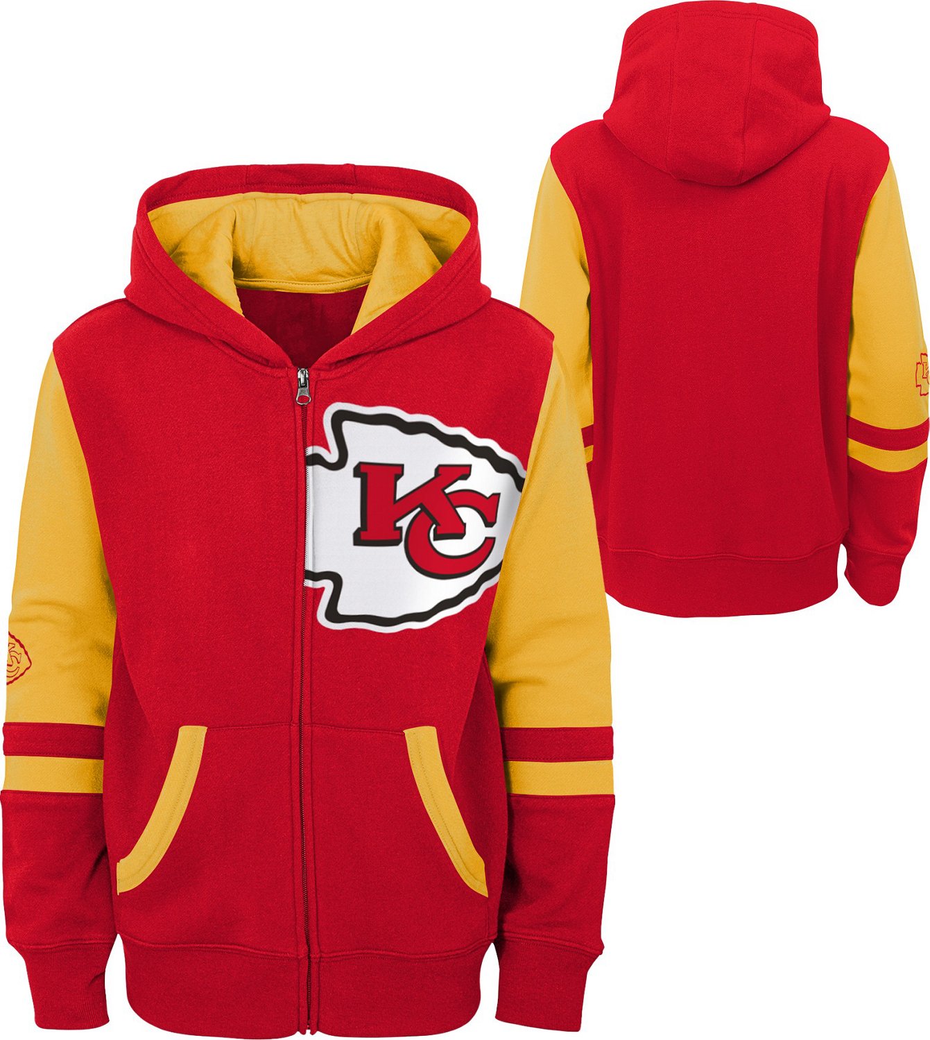 Outerstuff Boys' Kansas City Chiefs Stadium Full-Zip Fleece Hoodie - view number 3