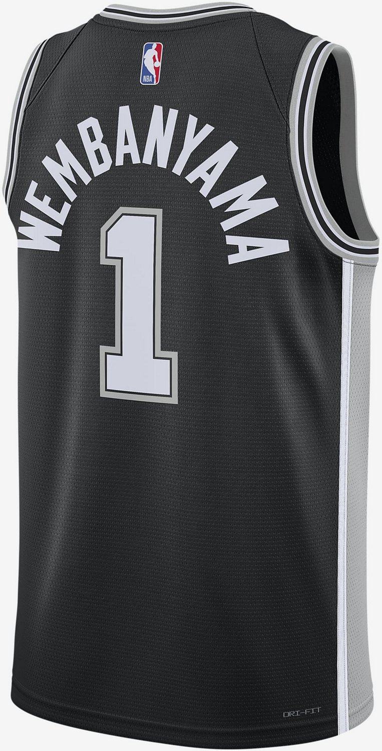 Nike Men's San Antonio Spurs Victor Wembanyama Icon Swingman Jersey ...