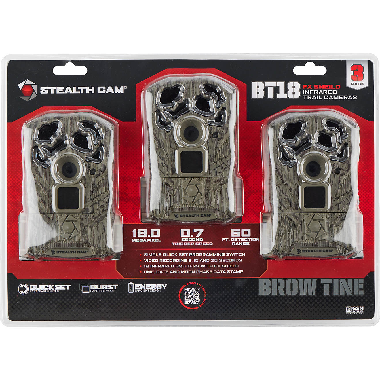 Stealth Cam Browtine 18 MP 3-Pack Trail Camera                                                                                   - view number 1