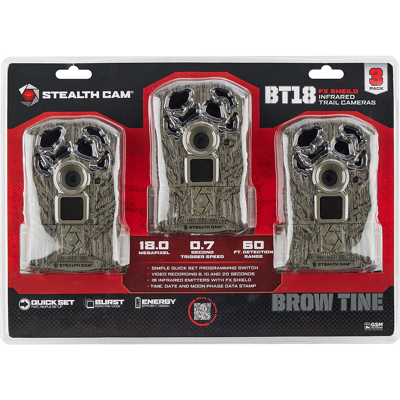 Stealth Cam Browtine 18 MP 3-Pack Trail Camera                                                                                   - view number 1