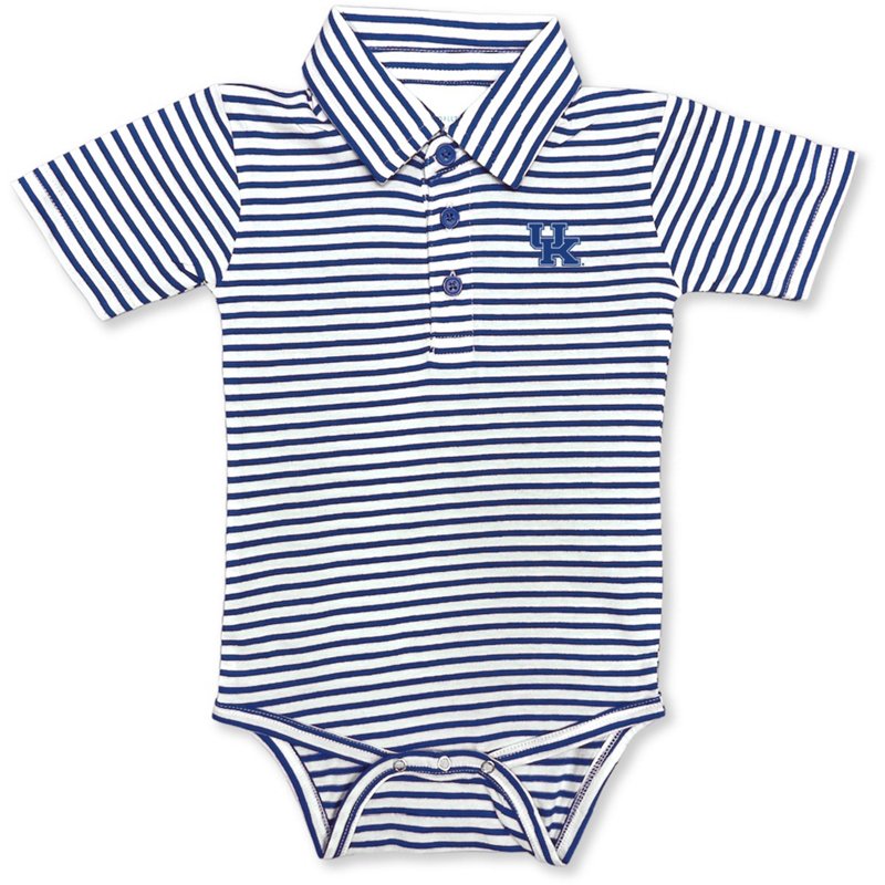 Atlanta Hosiery Company Infant Boys' University of Kentucky Stripe Polo Creeper Blue, 6 Months Infant - NCAA Youth Apparel at Academy Sports