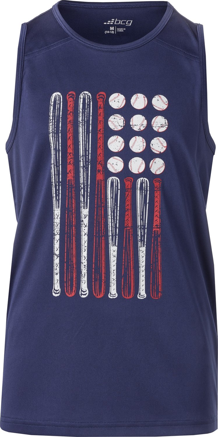 BCG Boys' Baseball Flag Graphic Tank Top