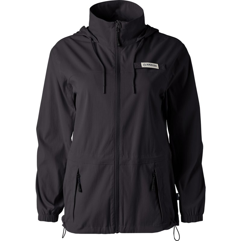 Magellan Outdoors Women's Overcast Windbreaker Fishing Jacket Caviar, X-Small - Women's Fishing Tops at Academy Sports