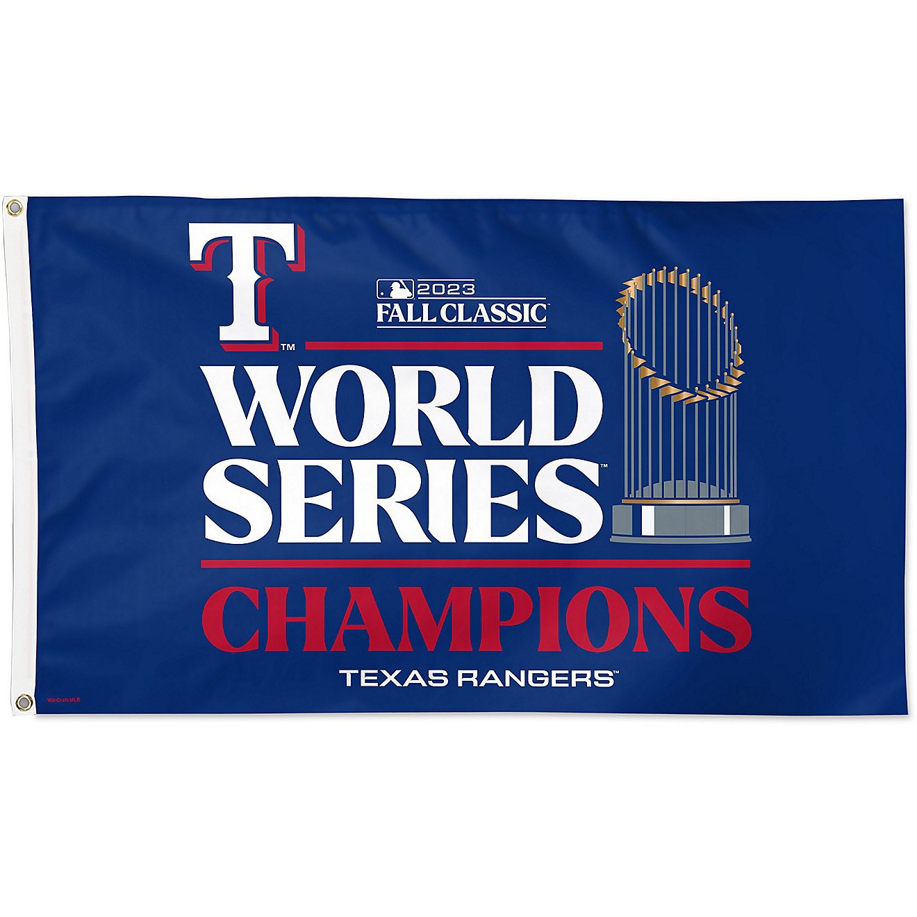 WinCraft Rangers 2023 World Series Champs Deluxe 3 x 5 Flag                                                                      - view number 1