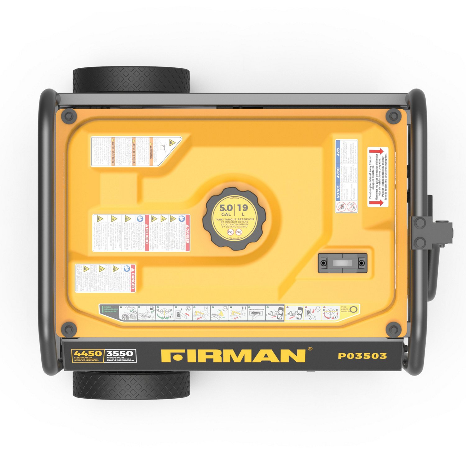 Firman 4,450 W Portable Gas Generator with Recoil Start and CO Alert                                                             - view number 6