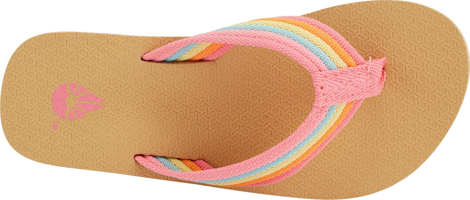 O'Rageous Girls' Bright Stripe Flip Flops                                                                                        - view number 3