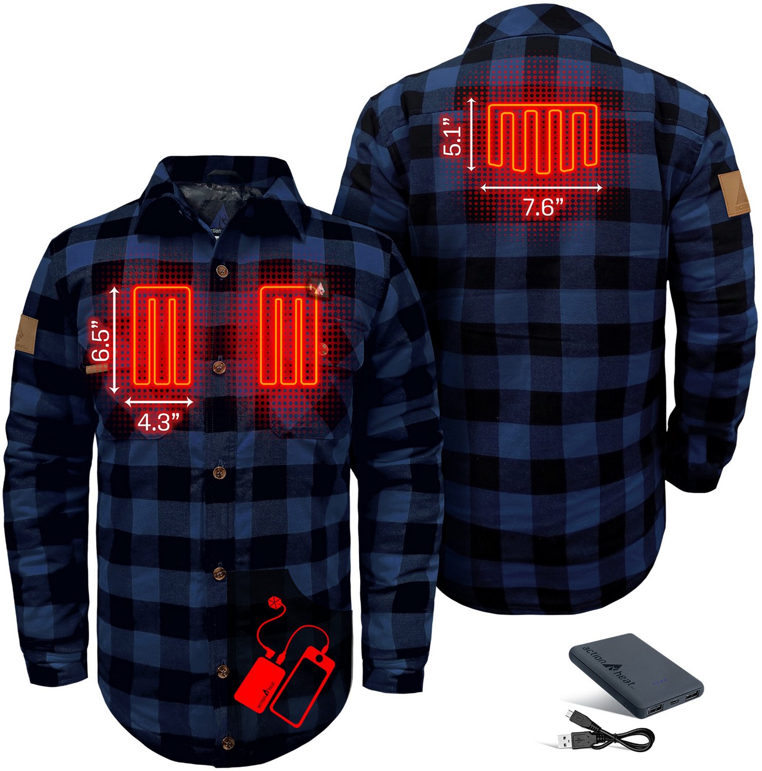 ActionHeat Adults' 5V Battery Heated Work Long Sleeve Shirt - view number 3