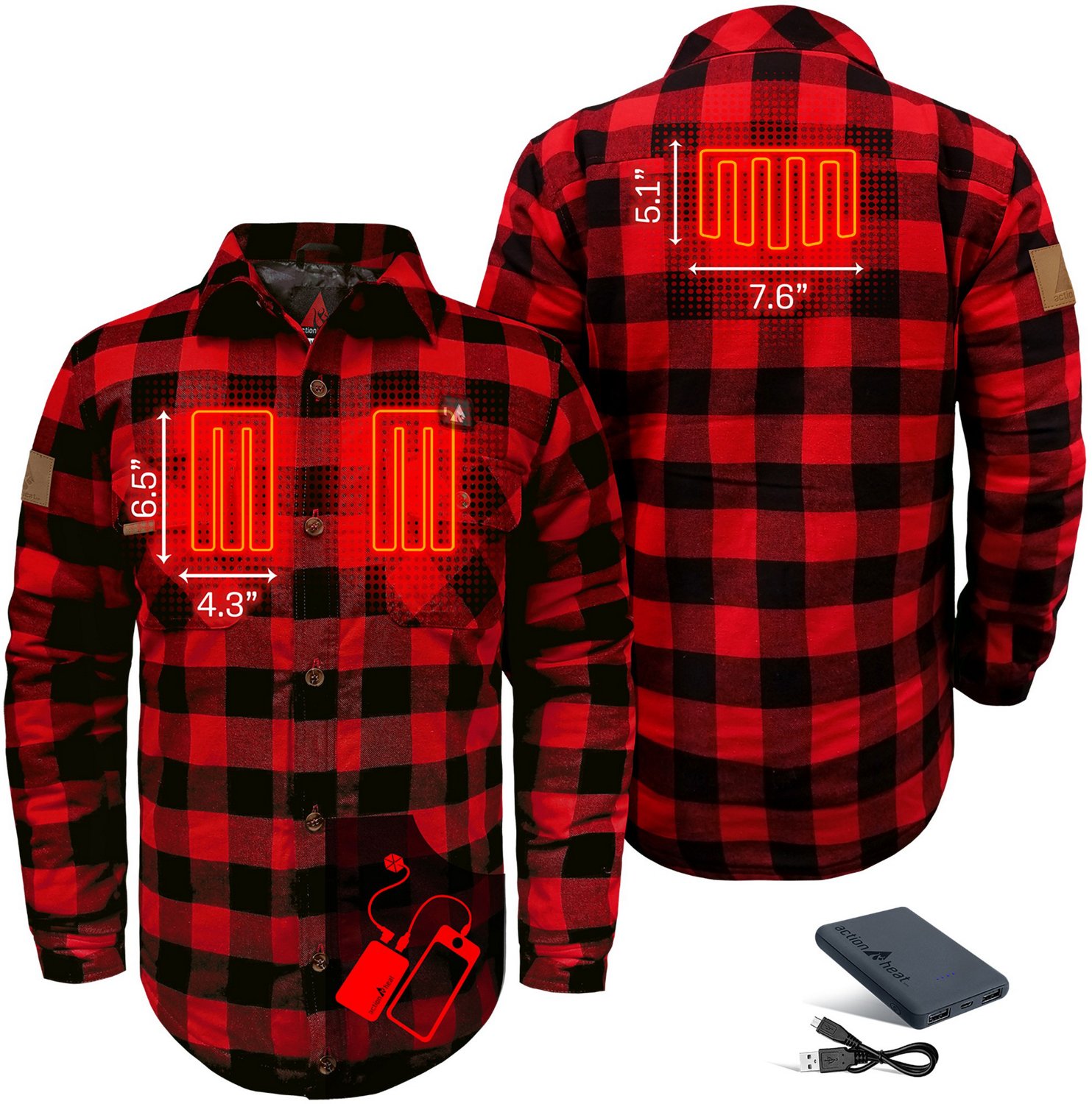 ActionHeat Adults' 5V Battery Heated Work Long Sleeve Shirt - view number 3