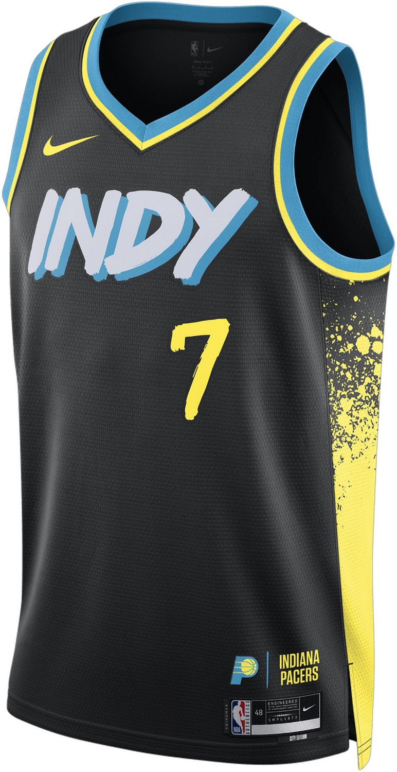 Nike Men's Indiana Pacers Buddy Hield #24 City Edition Swingman Jersey ...