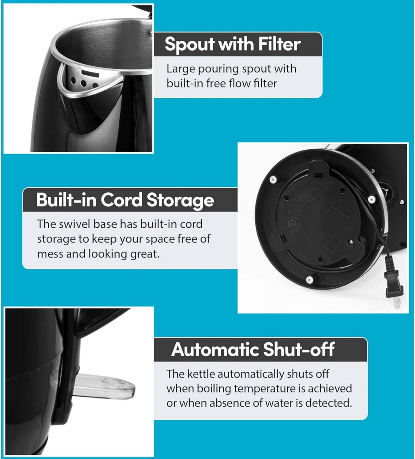 Elite Gourmet 1.8 L Cool-Touch Electric Kettle - view number 3