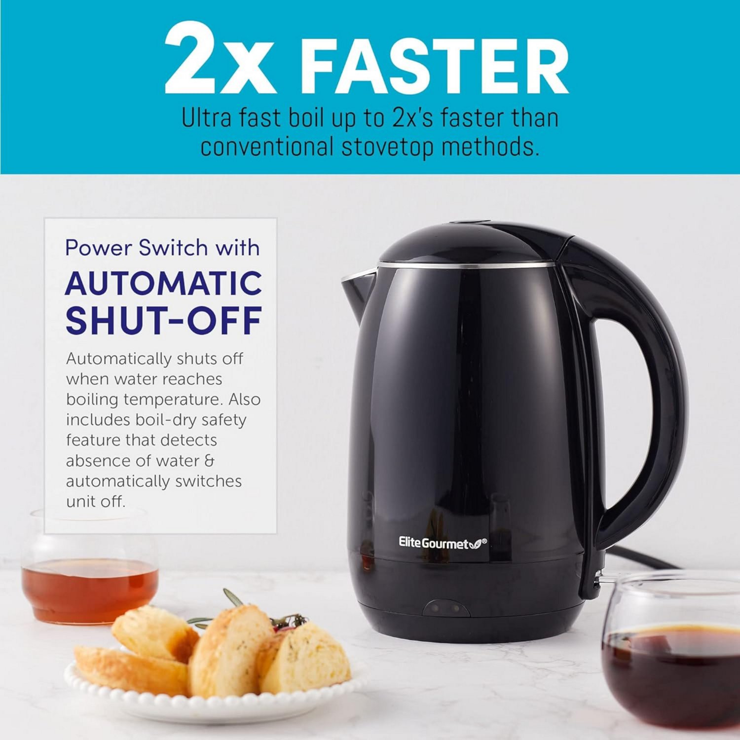 Elite Gourmet 1.8 L Cool-Touch Electric Kettle - view number 4