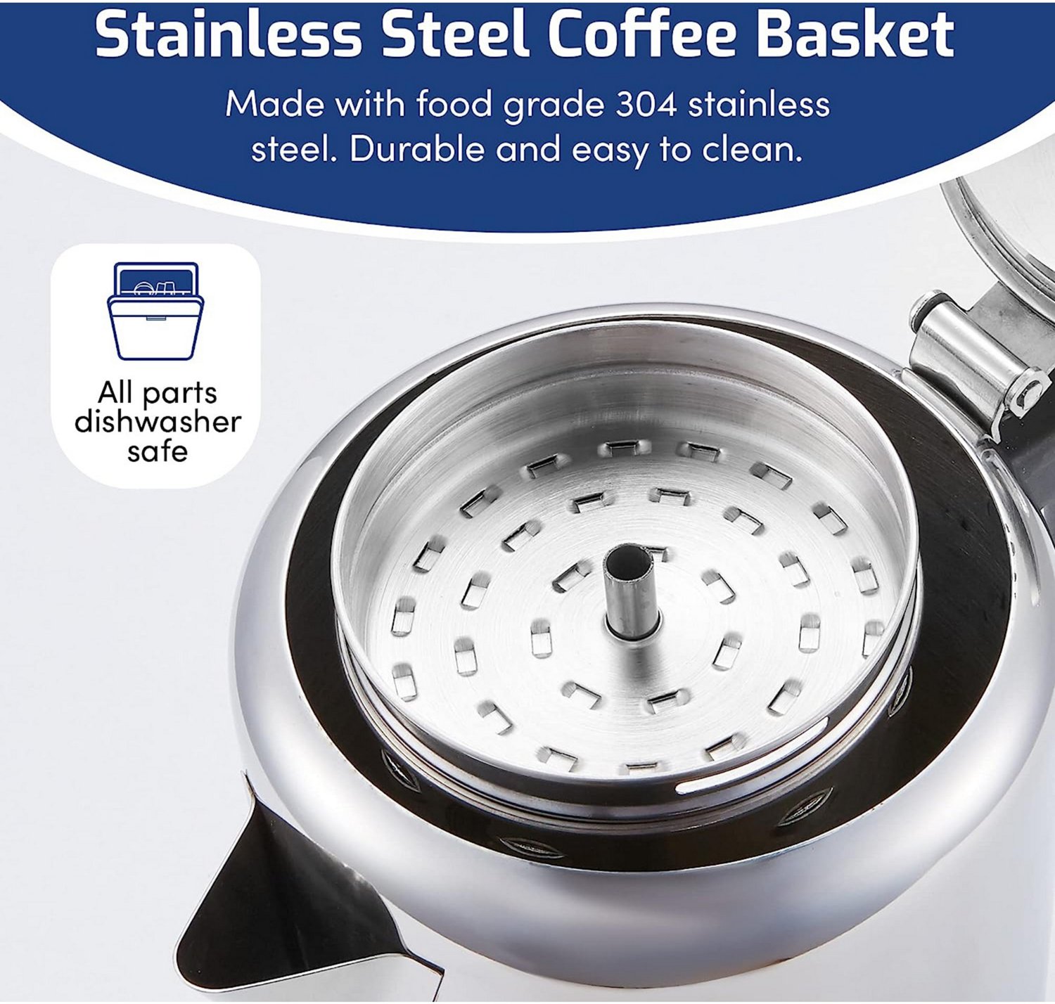 Elite Gourmet Stainless Steel Classic Stovetop 8-Cup Coffee and Tea Percolator - view number 3