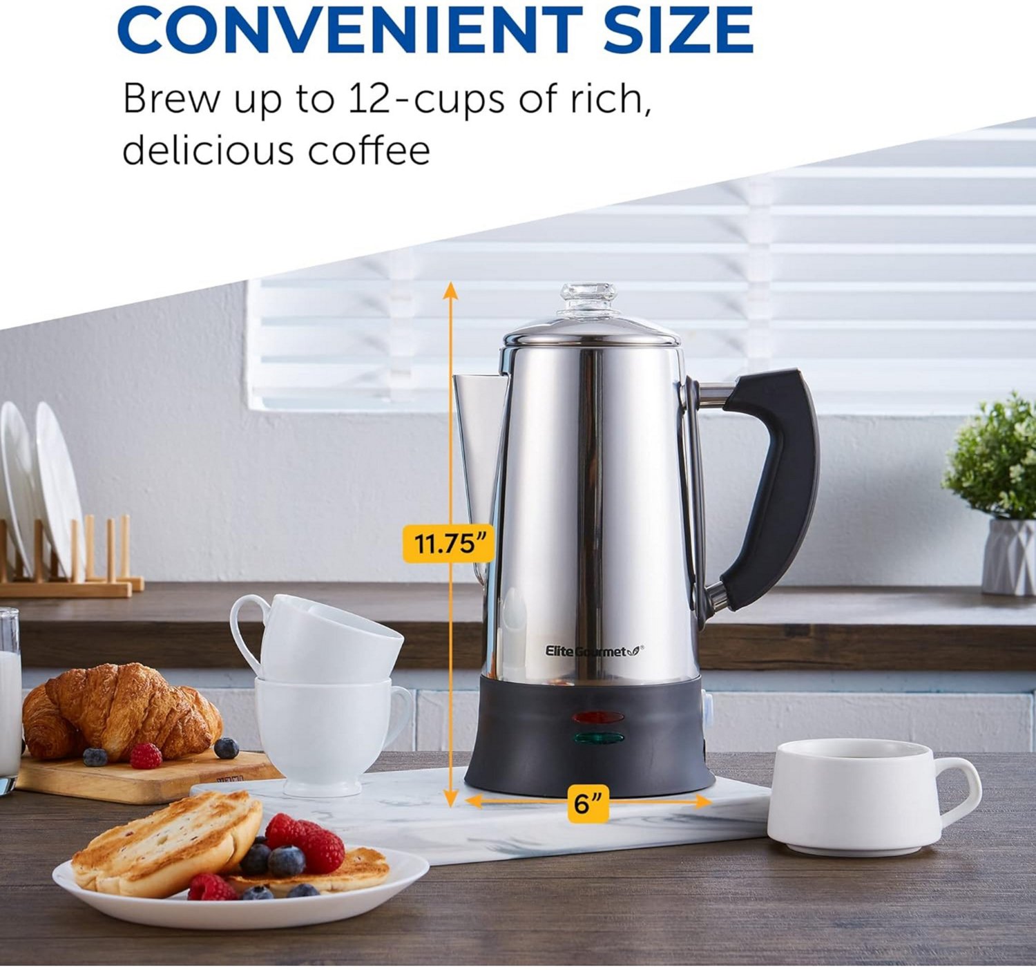 Elite Gourmet 12-Cup Electric Coffee Percolator - view number 3