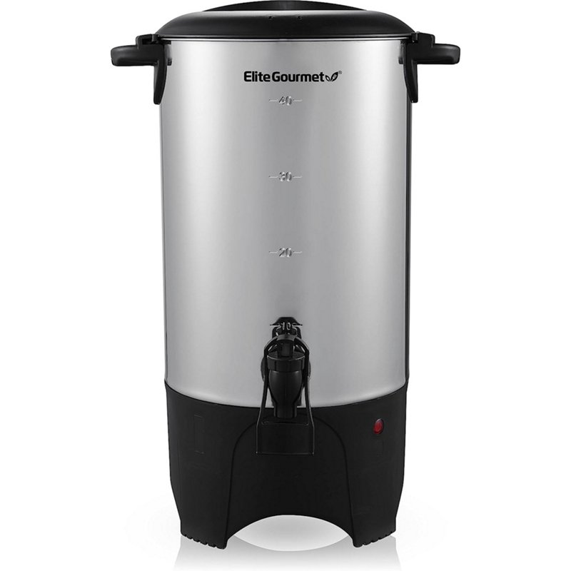 Elite Gourmet Stainless Steel 40-Cup Coffee Urn and Hot Water Dispenser Silver - Bbq Accessories at Academy Sports