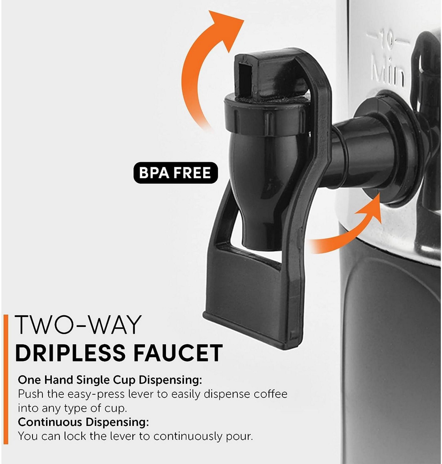 Elite Gourmet Stainless Steel 40-Cup Coffee Urn and Hot Water Dispenser - view number 2