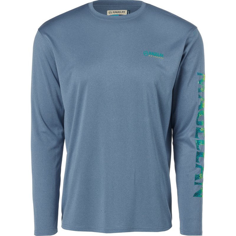 Magellan Outdoors Men's Casting Crew Long Sleeve T-Shirt Coronet Blue Dorado, Small - Men's Fishing Tops at Academy Sports