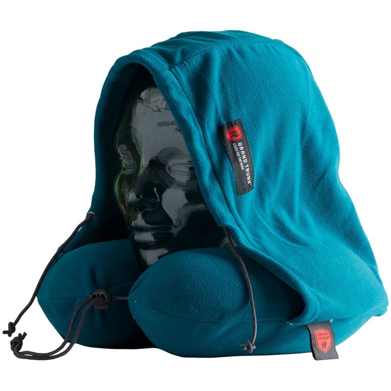 Grand Trunk Hooded Neck Travel Pillow Green/Turquoise - Blankets And Pillows at Academy Sports