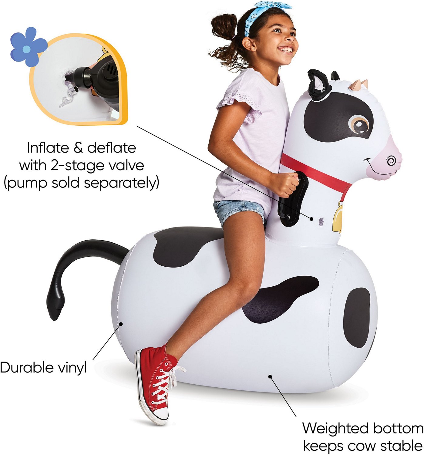 hearthsong Inflatable Ride-On Hop 'n Go Cow | Academy