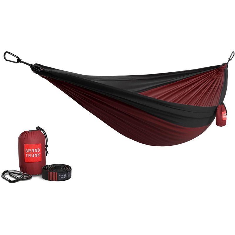 Photos - Hammock Grand Trunk Deluxe Double  with Straps Red/Charcoal - Camp Pads And s at Academy Sports DLXH-20