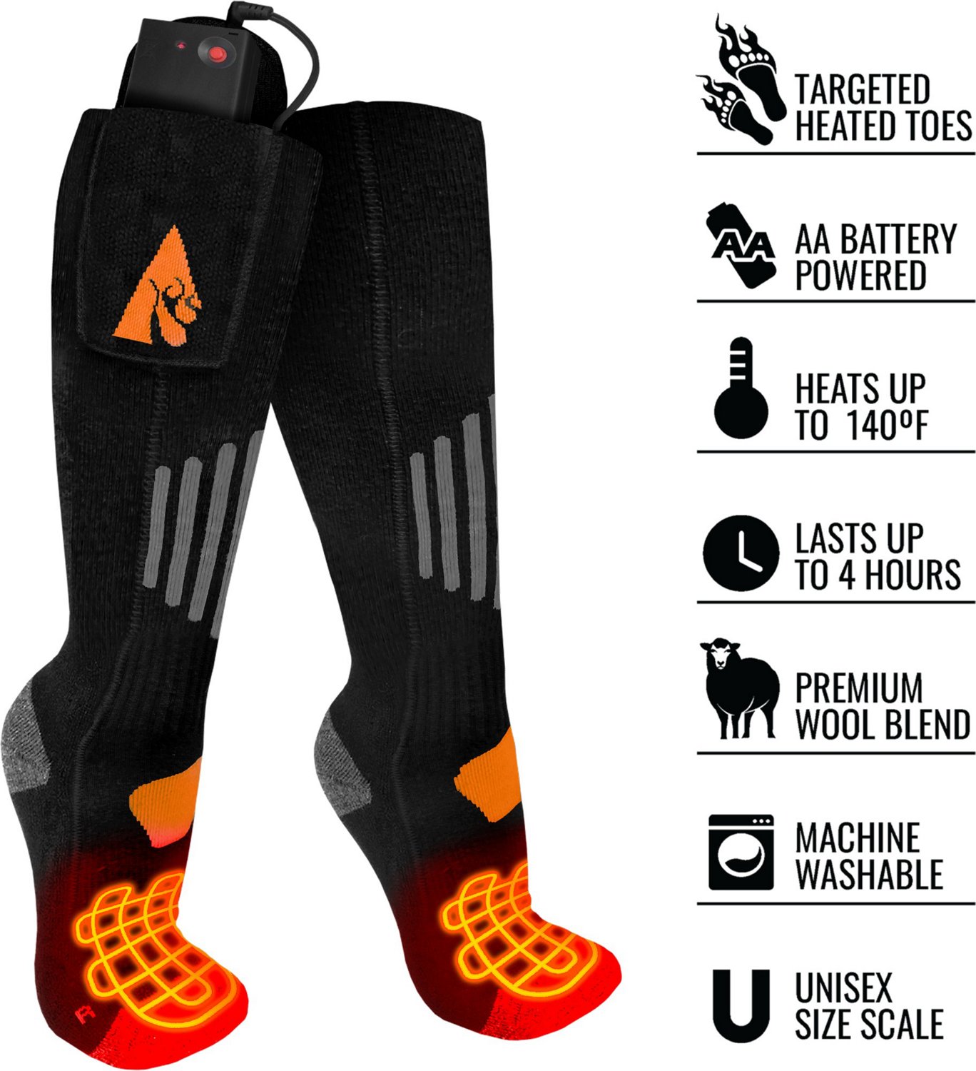 ActionHeat Wool AA Battery Heated Socks - view number 6
