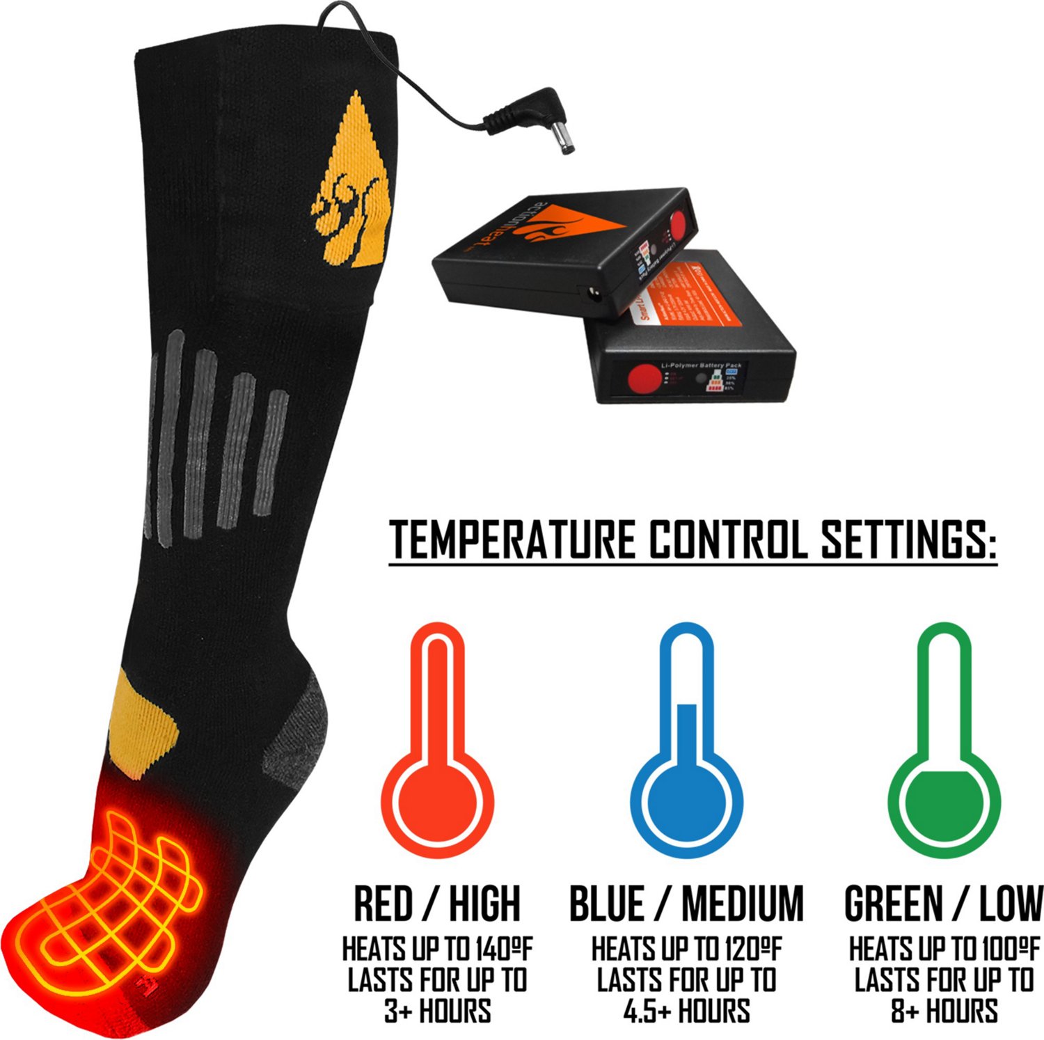 ActionHeat Cotton 3.7V Rechargeable Heated Socks 1.0                                                                             - view number 6