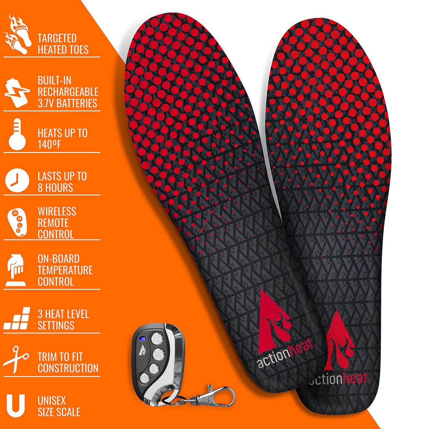 ActionHeat 3.7 Volt Rechargeable Heated Insoles with Remote - view number 7