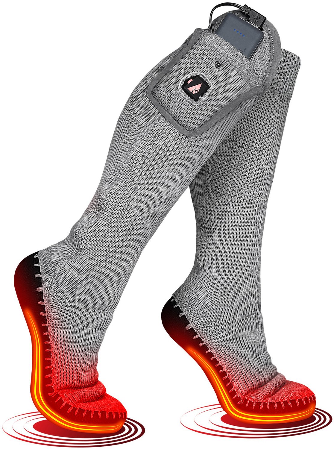 ActionHeat Adults' 5 Volt Battery-Heated House Slipper Socks - view number 2