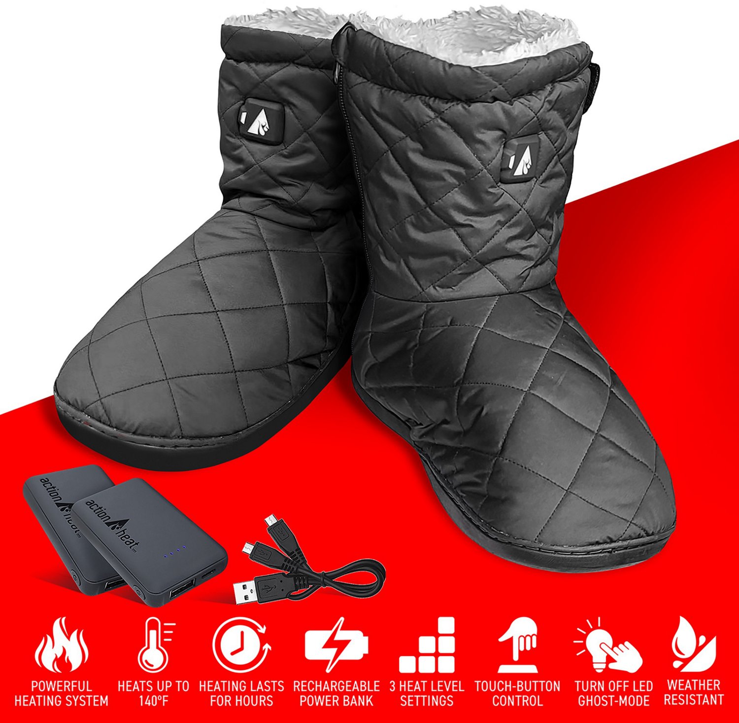 ActionHeat Adults' 5 Volt Battery-Heated Indoor/Outdoor Boots - view number 7