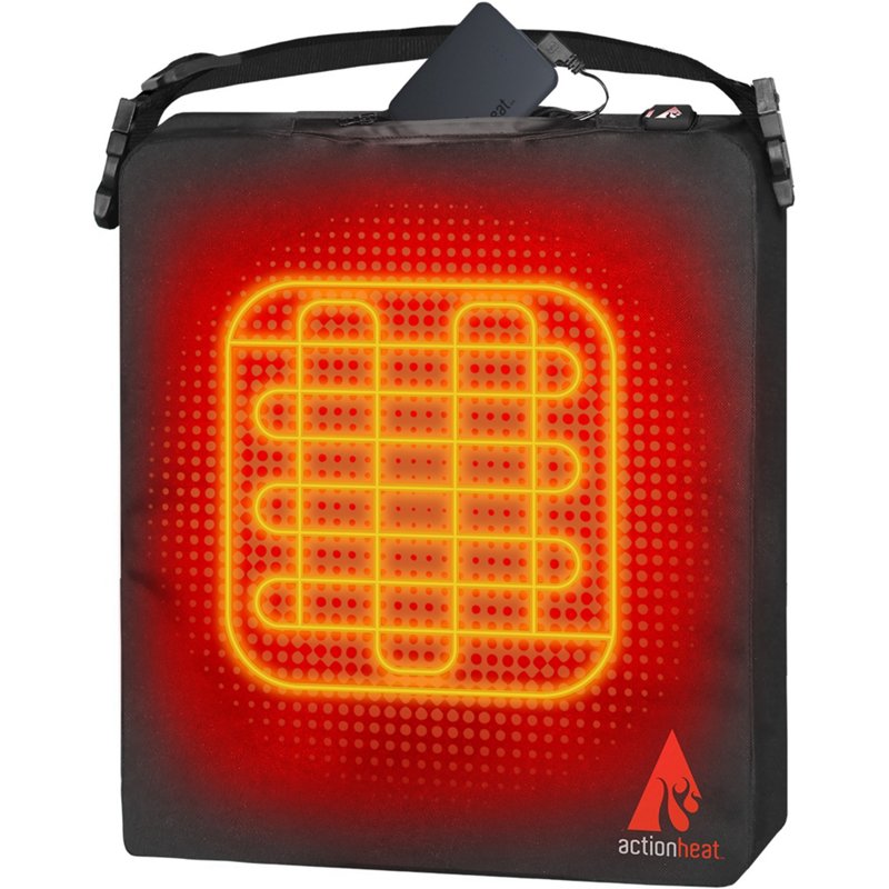 ActionHeat 5 Volt Battery-Heated Seat Cushion Black - Men's Thermals at Academy Sports