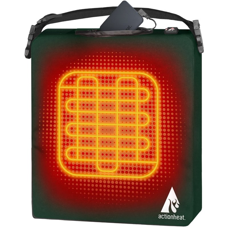 ActionHeat 5 Volt Battery-Heated Seat Cushion Forest Green - Men's Thermals at Academy Sports