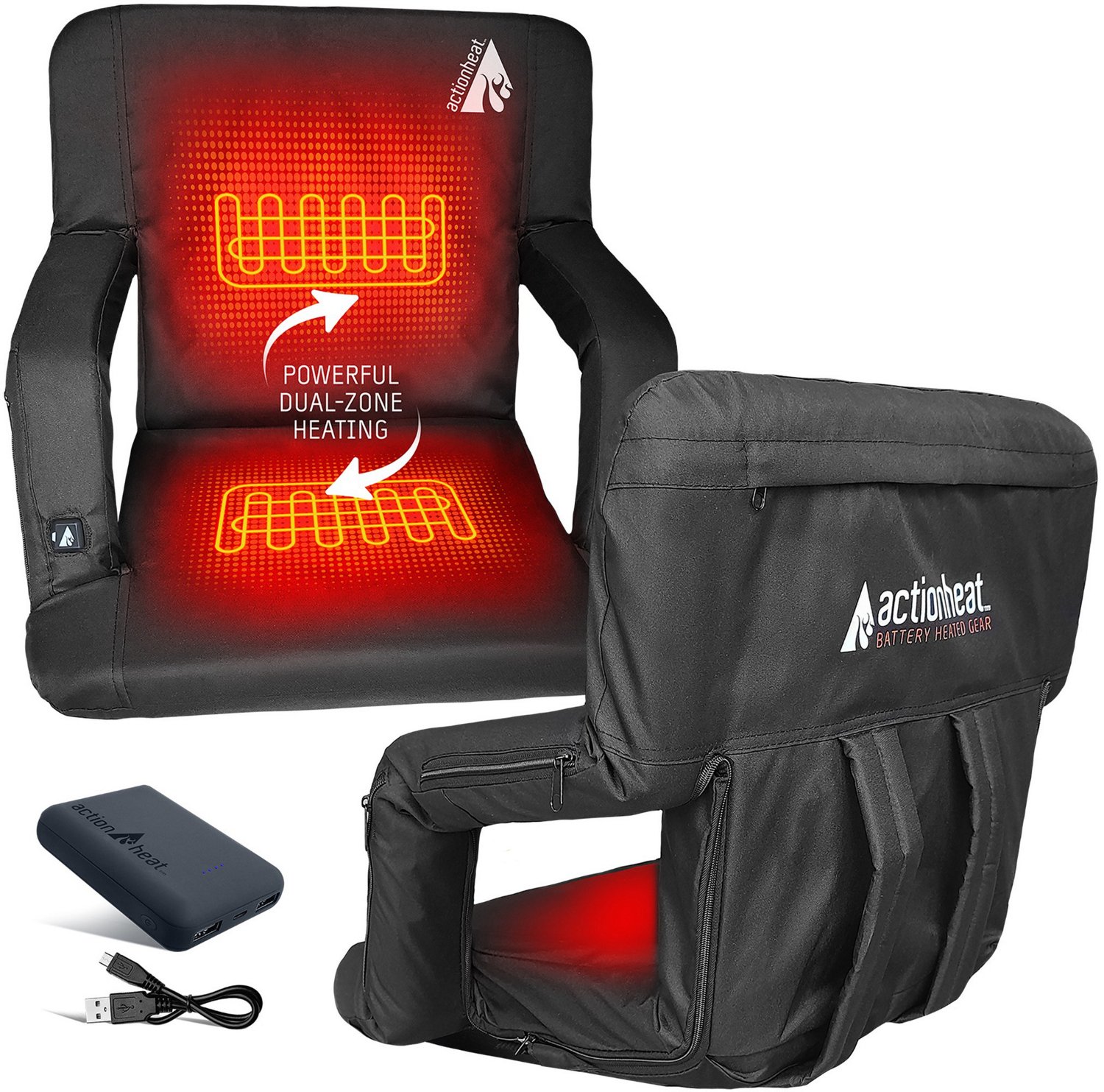 ActionHeat 5 Volt Battery-Heated Folding Bleacher Seat - view number 3